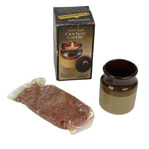 Vintage Coty Sweet Earth Crockery Candle Hot Roasted Almond Fragrance NIB